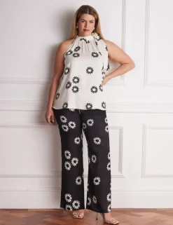 Floral Straight Leg Trousers