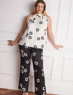 Floral Straight Leg Trousers