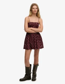 Floral Sweetheart Neck Cami Mini Dress