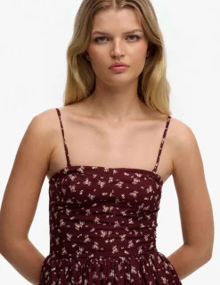 Floral Sweetheart Neck Cami Mini Dress
