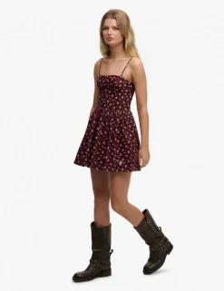 Floral Sweetheart Neck Cami Mini Dress