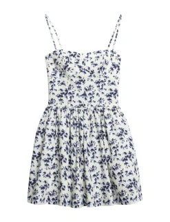 Floral Sweetheart Neck Cami Mini Dress