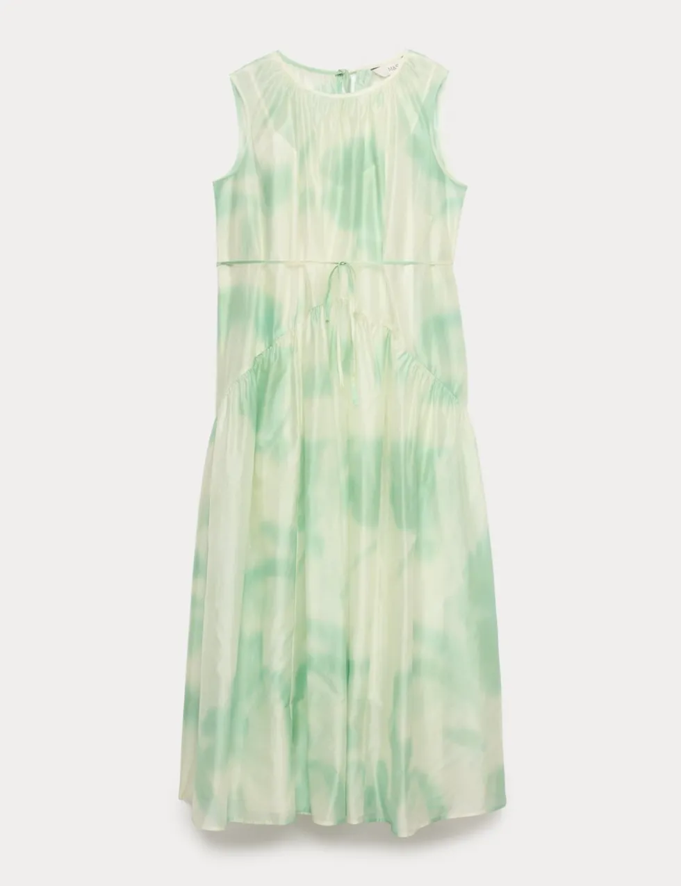 Floral Tie Detail Midi Tiered Dress