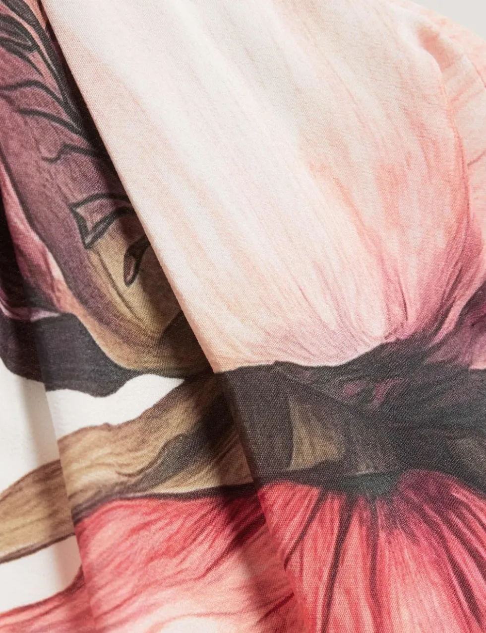 Floral Tie Detail Wrap Blouse