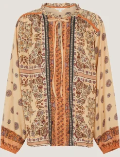 Floral Tie Neck Blouse