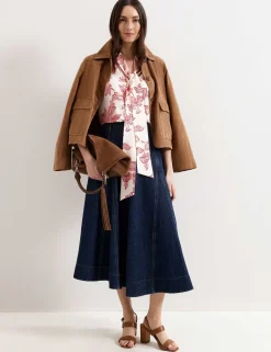 Floral Tie Neck Blouse