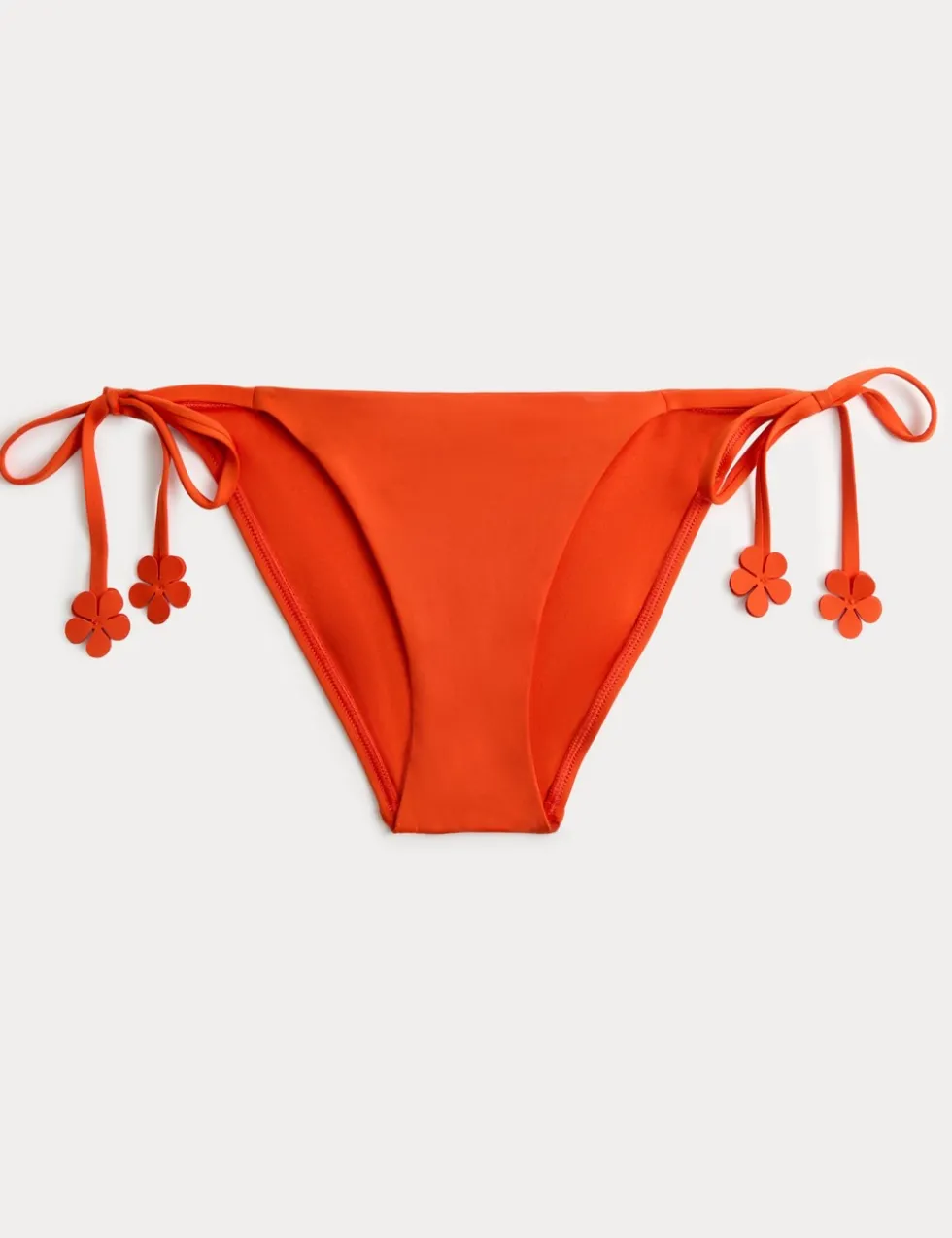 Floral Trim Tie Side Bikini Bottoms
