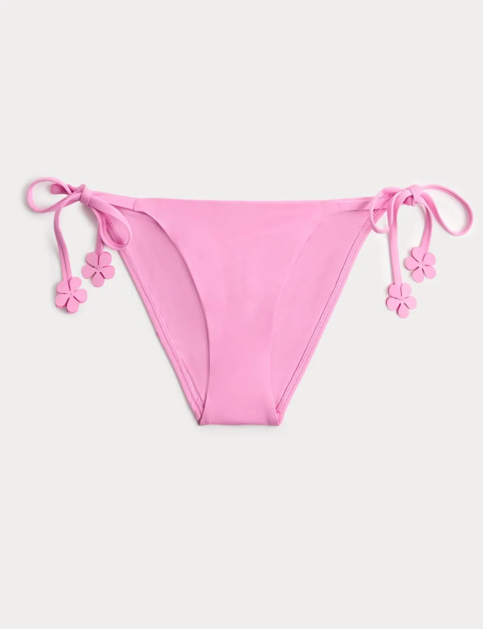 Floral Trim Tie Side Bikini Bottoms