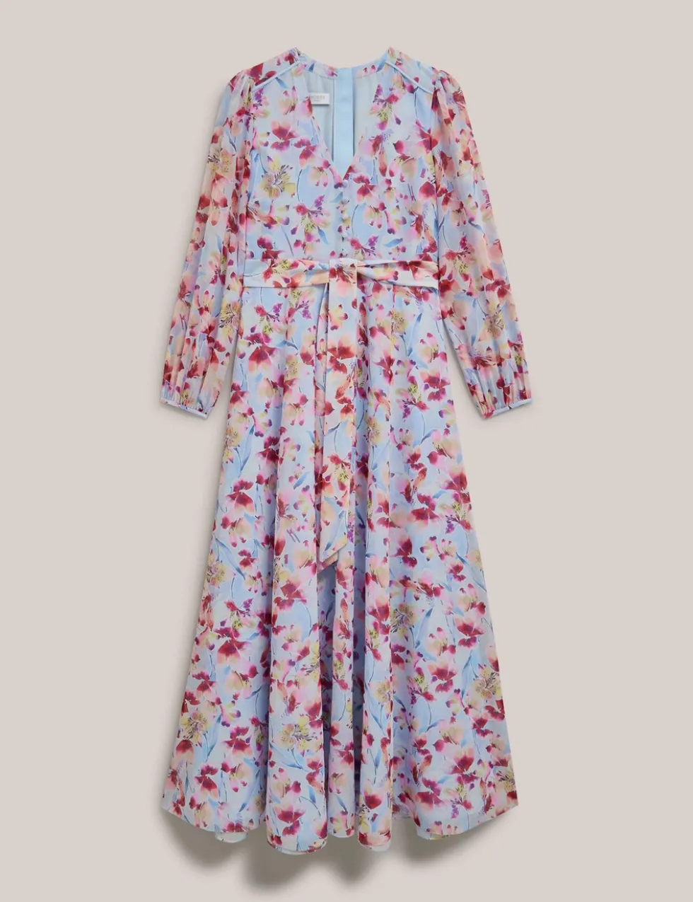 Floral V-Neck Maxi Skater Dress