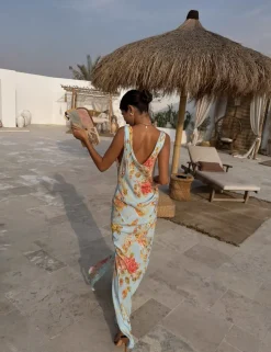 Floral V-Neck Maxi Slip Dress