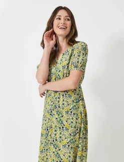 Floral V-Neck Maxi Tea Dress