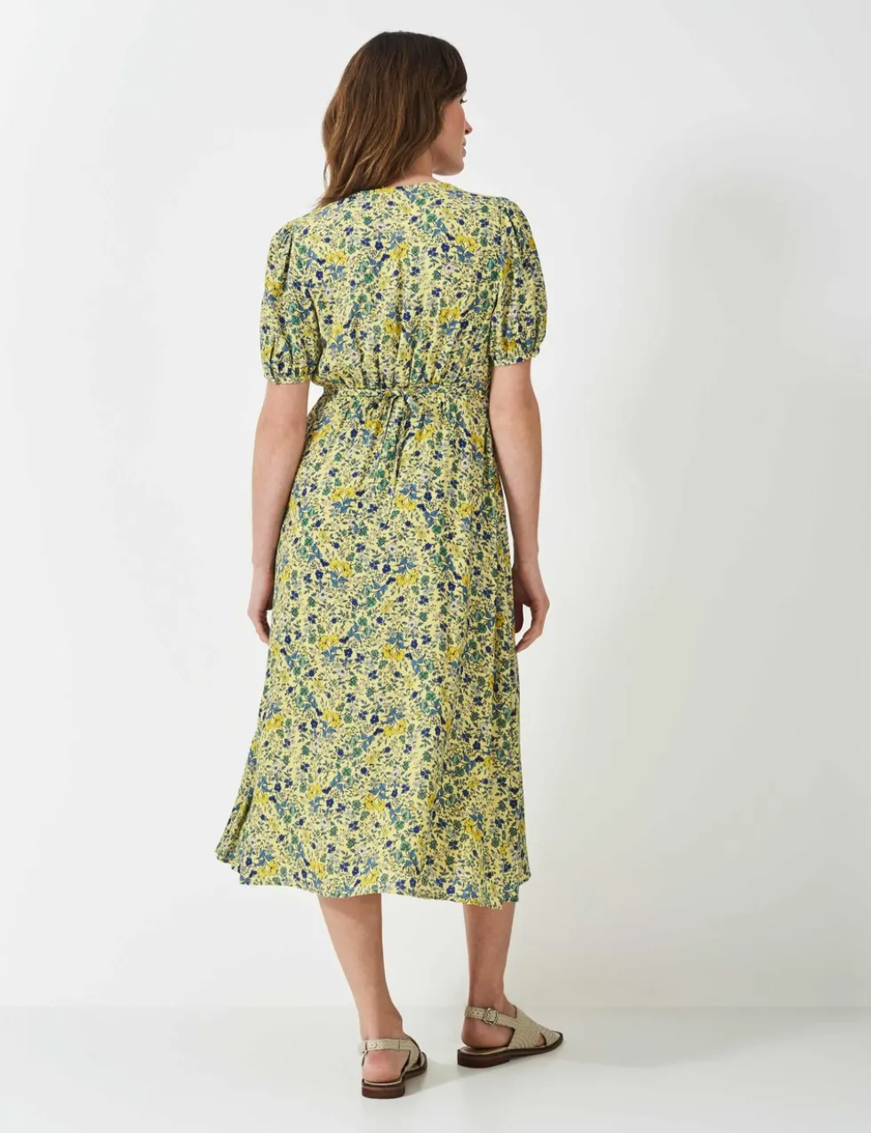 Floral V-Neck Maxi Tea Dress