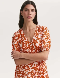 Floral V-Neck Midaxi Tiered Dress