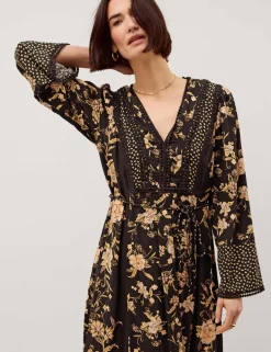 Floral V-Neck Midi Dress