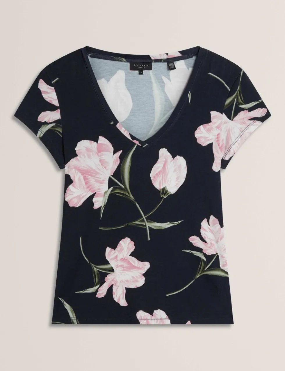 Floral V-Neck T-Shirt