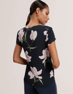 Floral V-Neck T-Shirt