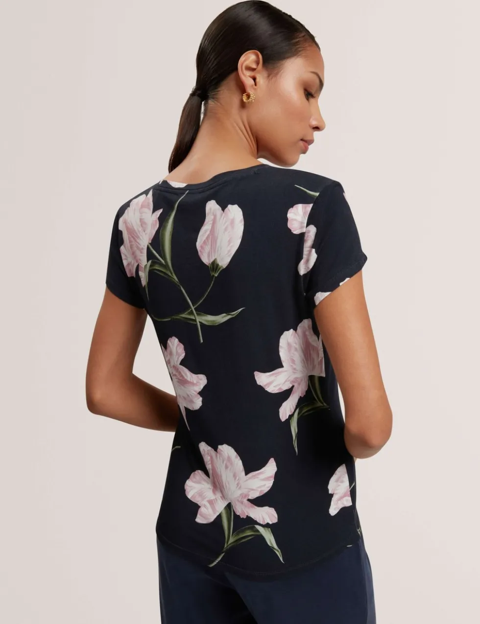 Floral V-Neck T-Shirt