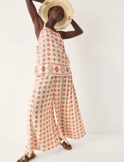 Floral Wide Leg Trousers