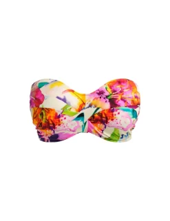 Floral Wired Padded Bandeau Bikini Top