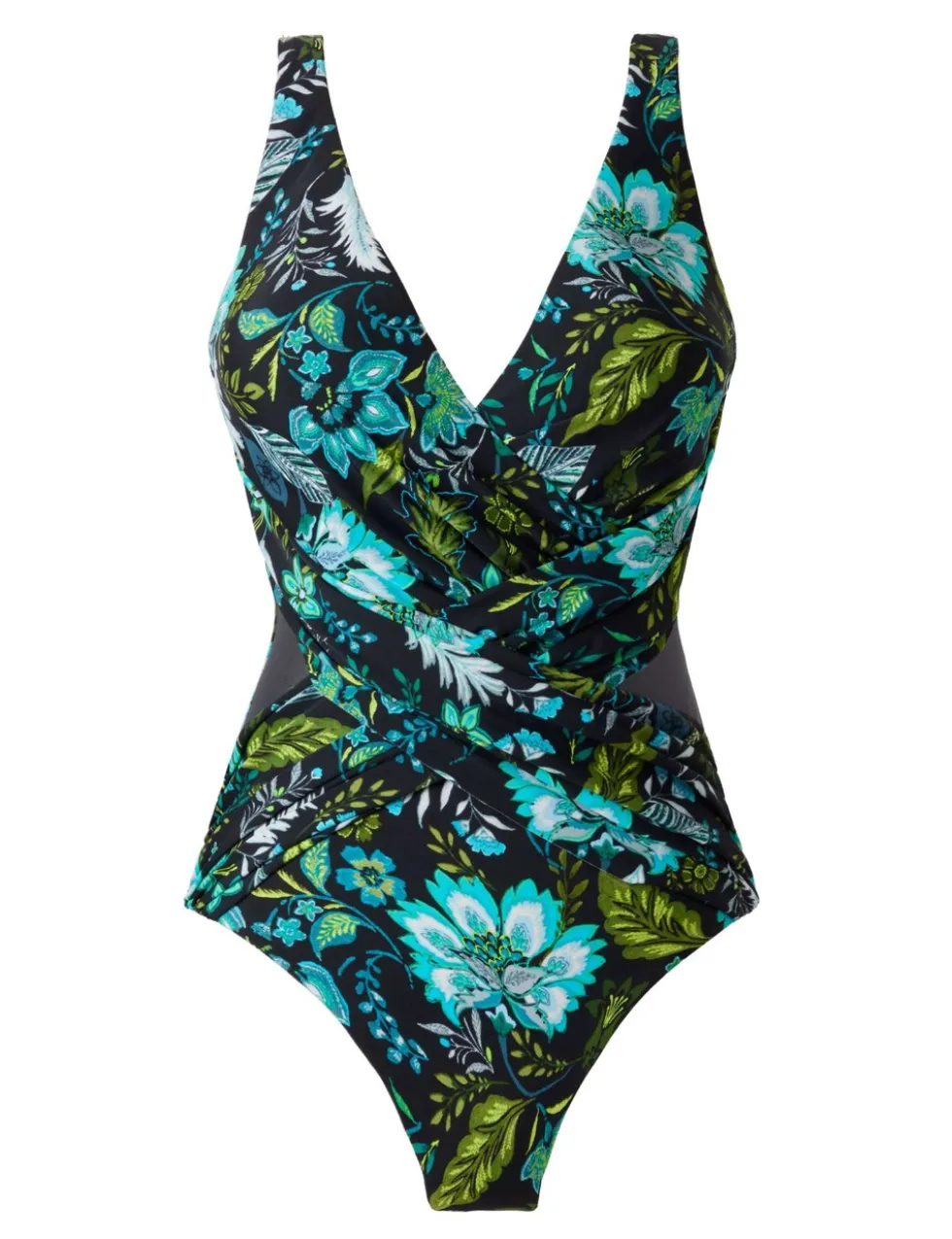 Florica Crossover Soft Cup Firm Tummy Control V-Neck Swimsuit