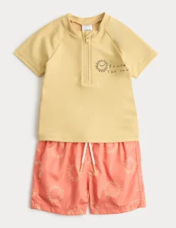 Follow The Sun Rash Vest & Swim Shorts (0-5 Yrs)