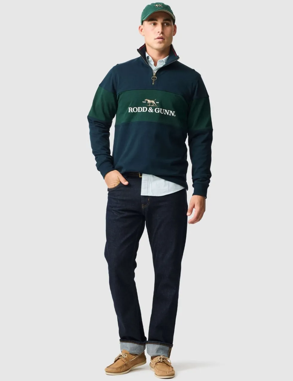 Foresters Peak Colour Block Half Zip Sweatshirt
