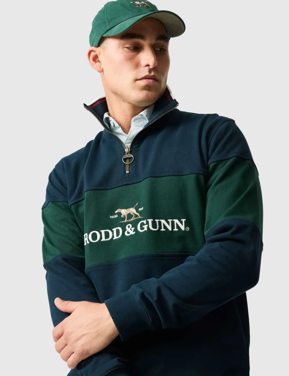 Foresters Peak Colour Block Half Zip Sweatshirt