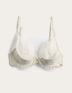 Forget Me Not Satin Wired Plunge Bra (A-E)