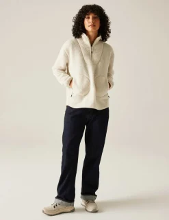 Frankie Borg Funnel Neck Half Zip Fleece