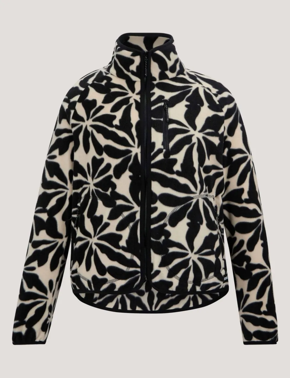 Frankie Floral Funnel Neck Fleece Jacket