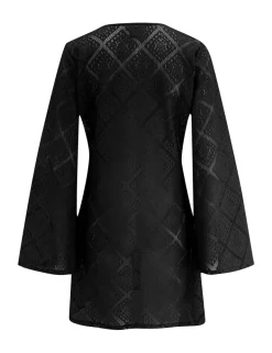 Free Spirit Lace Long Sleeve Beach Dress