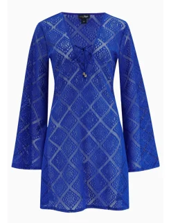 Free Spirit Lace Long Sleeve Beach Dress