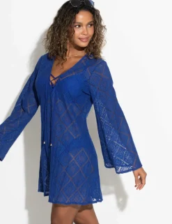 Free Spirit Lace Long Sleeve Beach Dress
