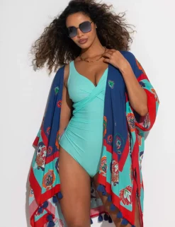 Free Spirit Twist Front Ruched Tummy Control Swimsuit