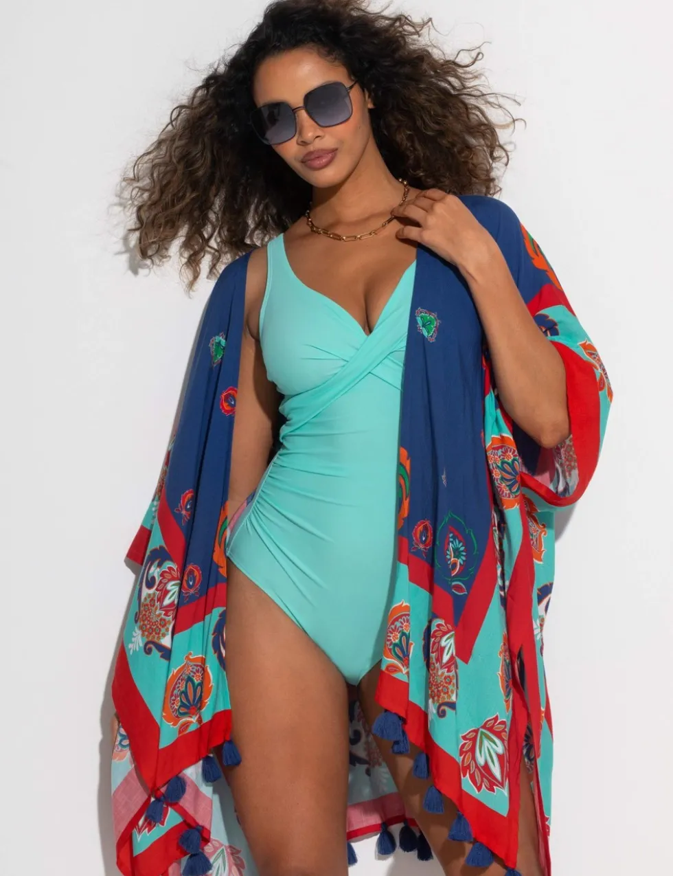Free Spirit Twist Front Ruched Tummy Control Swimsuit