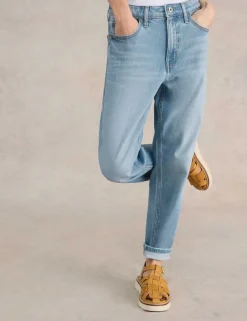 Freya Mid Rise Straight Leg Jeans