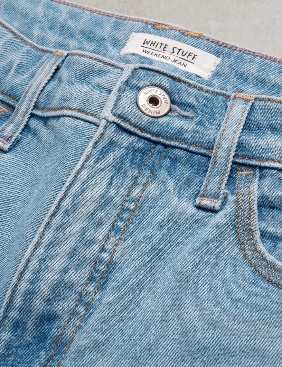 Freya Mid Rise Straight Leg Jeans
