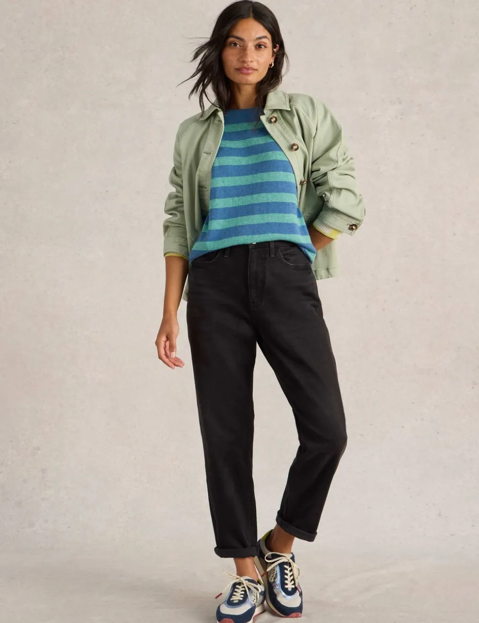 Freya Mid Rise Straight Leg Jeans