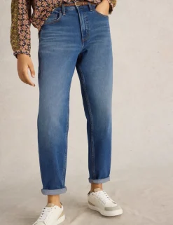 Freya Mid Rise Straight Leg Jeans