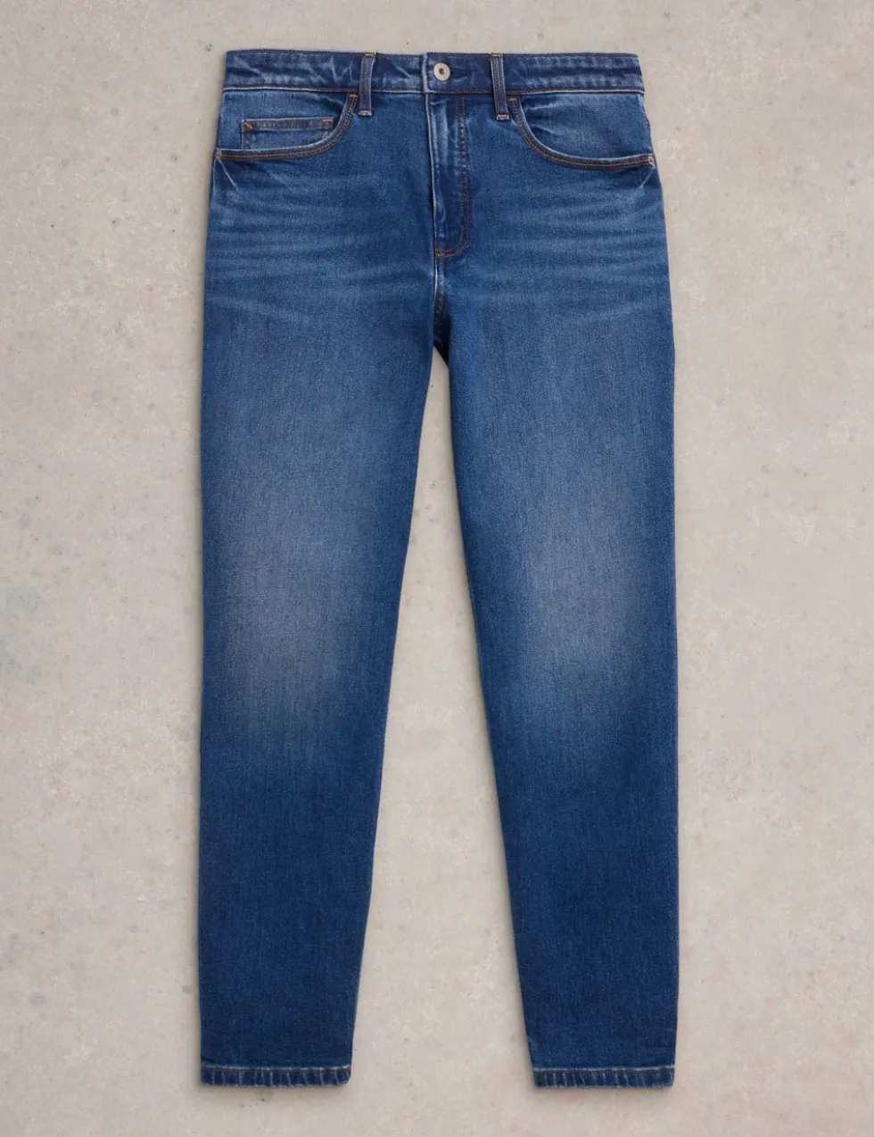 Freya Mid Rise Straight Leg Jeans