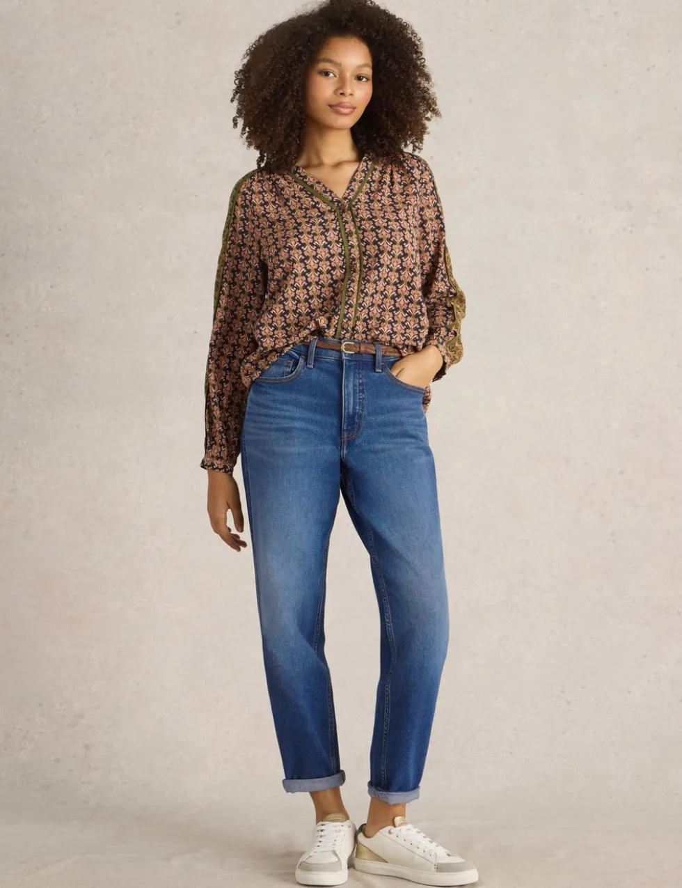 Freya Mid Rise Straight Leg Jeans