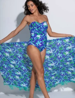 Fringe Trim Crinkle Woven Multiway Sarong