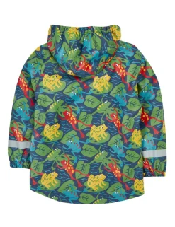 Frog Print Hooded Fleece Lined Raincoat (1-10 Yrs)