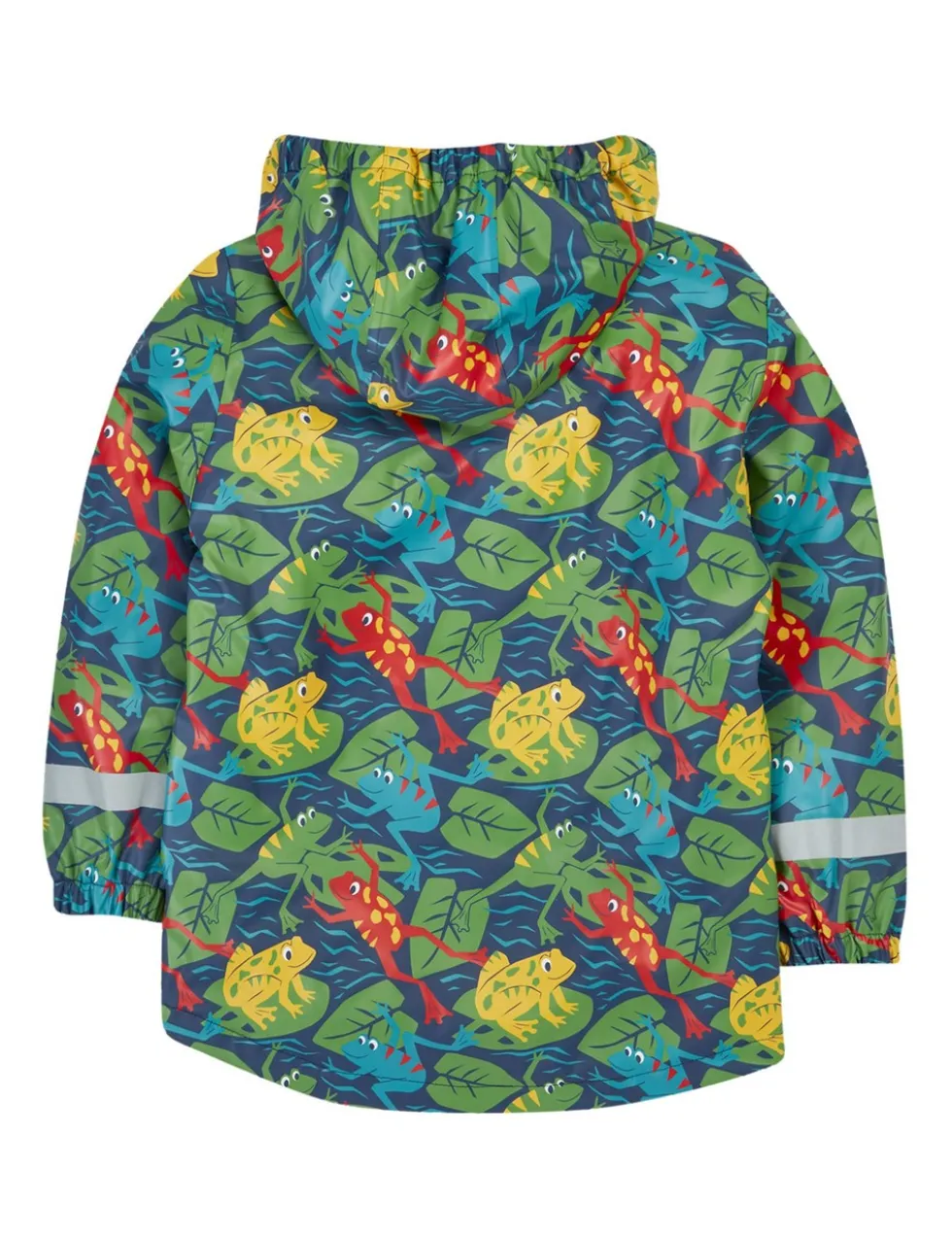 Frog Print Hooded Fleece Lined Raincoat (1-10 Yrs)