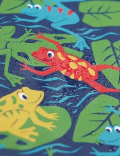 Frog Print Hooded Fleece Lined Raincoat (1-10 Yrs)