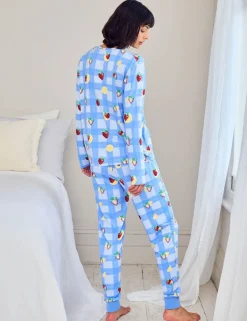 Fruit Petite Print Crew Neck Pyjama Set