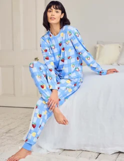 Fruit Petite Print Crew Neck Pyjama Set
