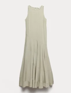 Full Circle Seam Midaxi Skater Dress