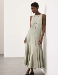 Full Circle Seam Midaxi Skater Dress