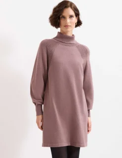 Funnel Neck Mini Jumper Dress